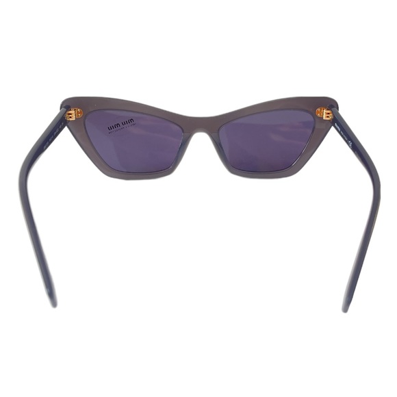 Miu Miu Women’s Sunglasses SMU 03X Cat Eye Gray Lens Blue - Picture 5 of 12